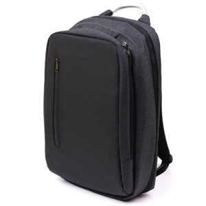 Добротний чоловічий рюкзак з текстилю Vintage 20490 Чорний