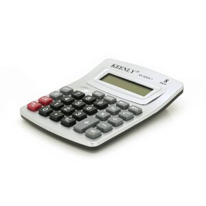 Калькулятор офісний KEENLY KK-800A-1, 27 кнопок, розміри 140*110*30 мм, Silver, BOX