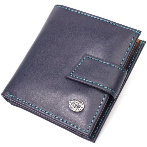 Компактний жіночий гаманець з натуральної шкіри ST Leather 19425 Синій