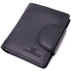 Надійний гаманець для жінок вертикального типу з натуральної шкіри ST Leather 22451 Чорний