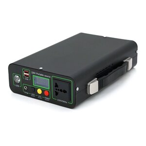 Портативний powerbank KY-192WH, 220V/20A, 1*AC/220V+1*DC/12V+2*USB/5V, LED + перехідник