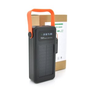 Power bank YM-636 40000mAh Solar, flashlight, Input:5V/2.1A (Micro-USB, Type-C, Lightning), Output:5V