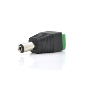Роз'єм для приєднання живлення DC-M (D 5,5x2,1(2,5 мм з клемами під кабель (Black Plug), Q100