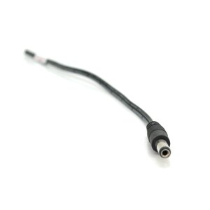 Роз'єм живлення DC-M (D 5,5x2,1 мм) кабель завдовжки 25 см black, Black plug OEM Q100