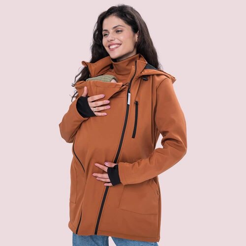 Слінгокуртка, куртка для вагітних Softshell 4 в 1