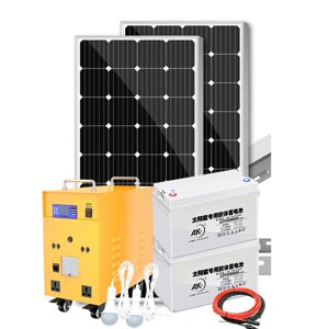 Сонячна станція з накопиченням енергії + інвертор 2000W + Solar panel 2x200 W + акумулятор 2x100AH,