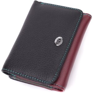 Зручний гаманець для дівчат із натуральної шкіри ST Leather 22497 Різнобарвний