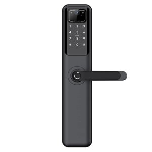 Розумний дверний біометричний замок SEVEN LOCK SL-7765BFF black (врізна частина 6068)
