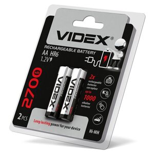 Акумулятор ni-MH videx HR6/AA 1.2V 2700 mah