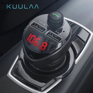Автомобільний FM-трансмітер KUULAA LC01-модулятор USB автомобільний зарядний пристрій Black