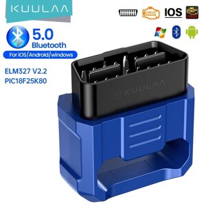 Автомобільний OBD2 діагностичний сканер KUULAA V018 ELM327 V2.2 Bluetooth 5.0 для Android, iOS, Windows