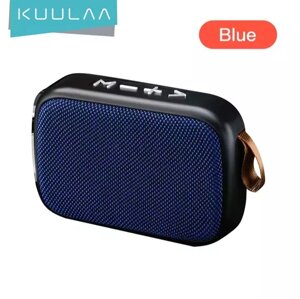 Бездротова Bluetooth-колонка Kuulaa з підтримкою FM-радіо, USB, microSD карт Blue