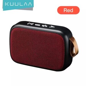 Бездротова Bluetooth-колонка Kuulaa з підтримкою FM-радіо, USB, microSD карт Red