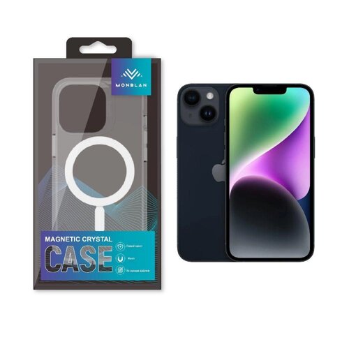 Чохол Monblan для iPhone 15 Plus Magnetic Crystal Series Transparent