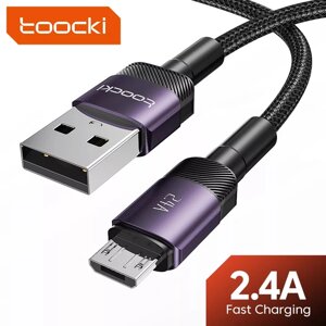 Кабель Toocki TQ-X12 USB-Micro Fast Charge 2.4A Зелений, 2