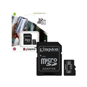 Карта пам'яті Kingston microSDHC 32GB Canvas Select Plus Class 10 UHS-I U1 V10 A1 + SD-адаптер (SDCS2/32GB)