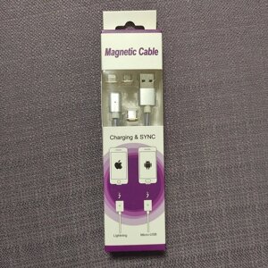 Magnetic Cable TY-1890 2A магнітний кабель 3 в 1 Micro USB / Type-C / Lightning Silver