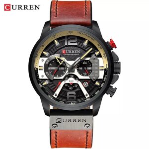 Чоловічий стильний водонепроникний годинник CURREN 8329 Black