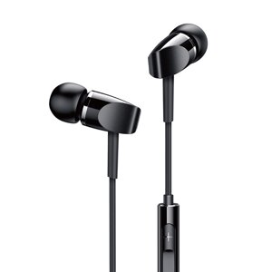 Навушники дротові JOYROOM JR-E209 з мікрофоном metal wired earphone Black