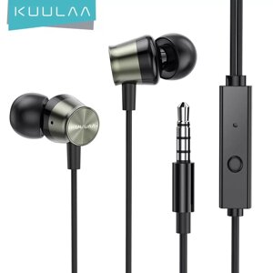 Навушники дротові Kuulaa Metallic In-ear KL-O132 Dark-Green