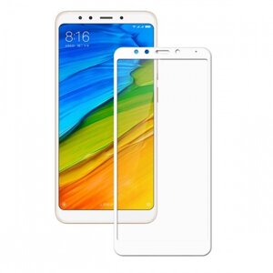 Захисне скло Xiaomi Redmi 5 Plus загартоване Full Cover White