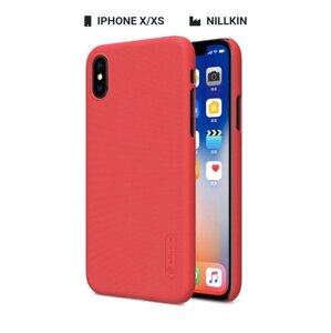 Захисний чохол Nillkin для Apple iPhone X/ iPhone XS Frosted Shield Series + захисна плівка Red