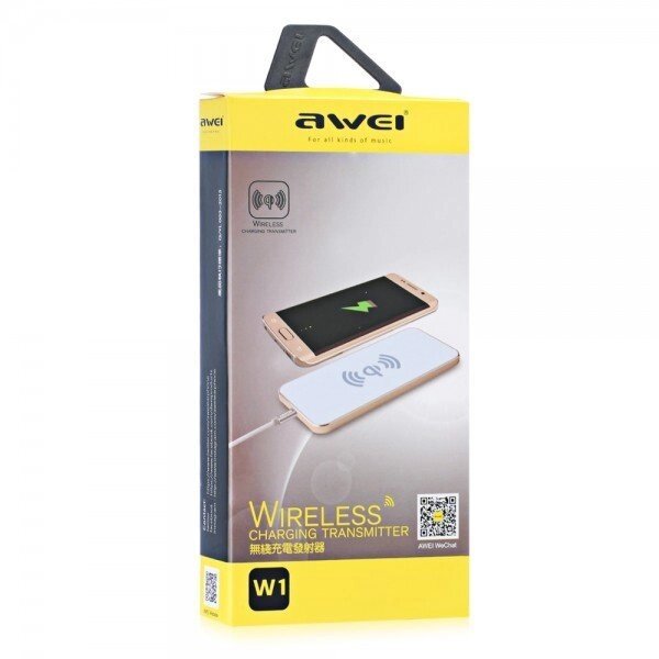 Адаптер для бездротової зарядки телефону AWEI W1 + WIRELESS CHARGE від компанії Магазин "Astoria-gold" - фото 1