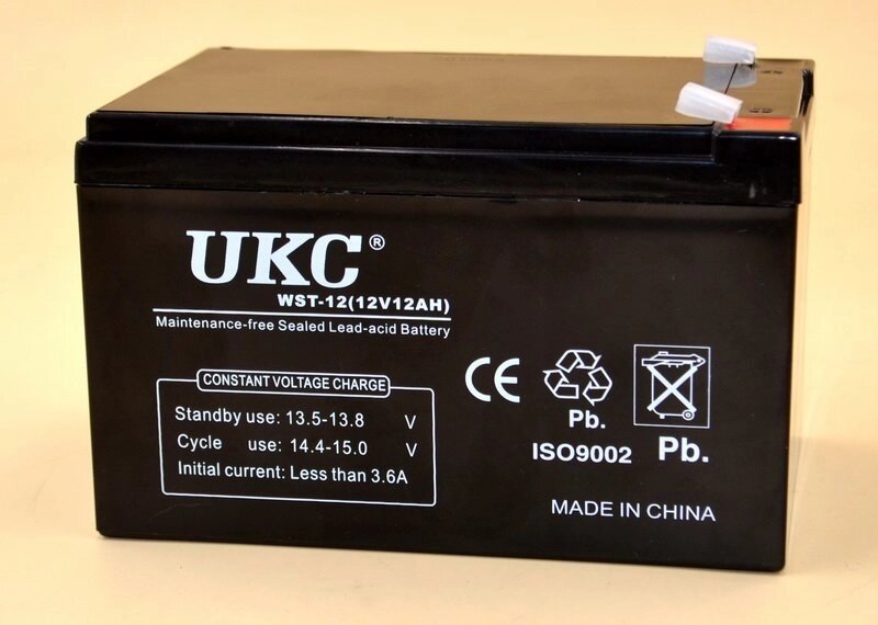Акумулятор UKC 12V 12Ah WST-12 RC201502 від компанії Магазин "Astoria-gold" - фото 1