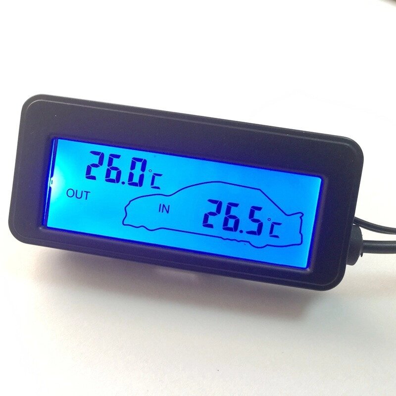Автомобільний цифровий термометр гігрометр 12 В автомобільний годинник від компанії Магазин "Astoria-gold" - фото 1