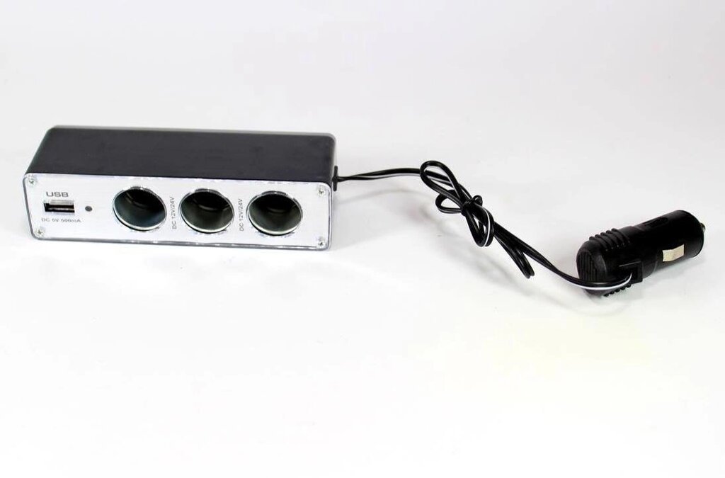 Автомобільний Трійник Прикуриватель з USB від компанії Магазин "Astoria-gold" - фото 1