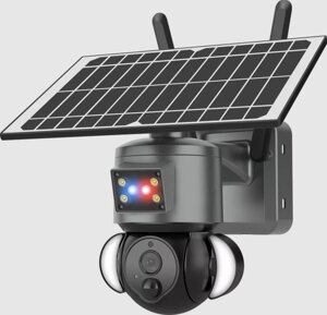 Бездротова вулична водонепроникна ip-камера відеоспостереження HD Wi-Fi PTZ на сонячній батареї