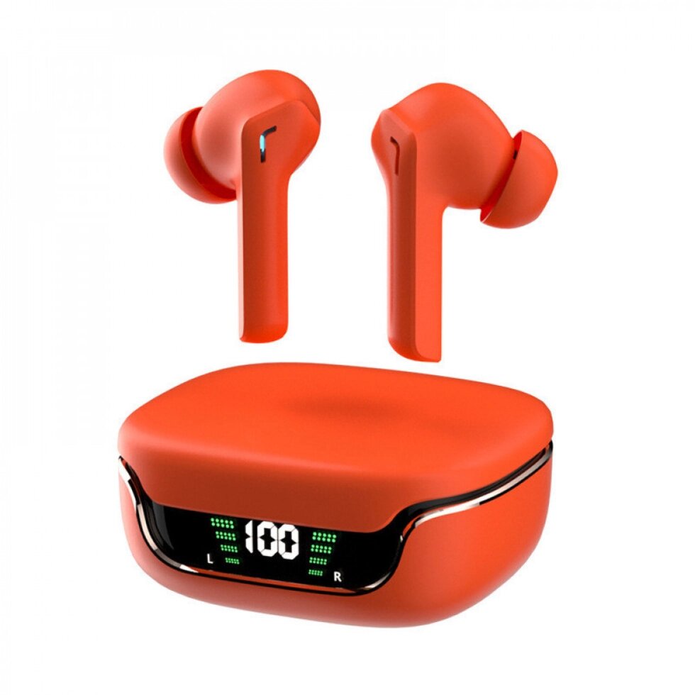 Бездротові Bluetooth навушники вкладки G06 із шумозаглушенням стерео Оригінал якість жовтогарячі від компанії Магазин "Astoria-gold" - фото 1
