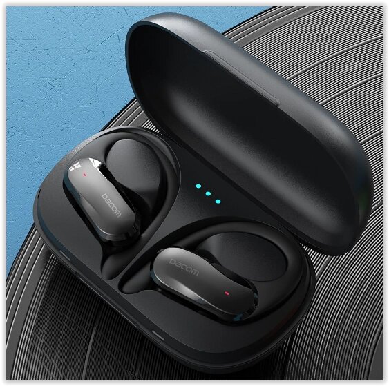 Бездротові навушники DACOM ATHLETE TWS Bluetooth стерео навушники спортивні навушники для Android iOS водонепро від компанії Магазин "Astoria-gold" - фото 1