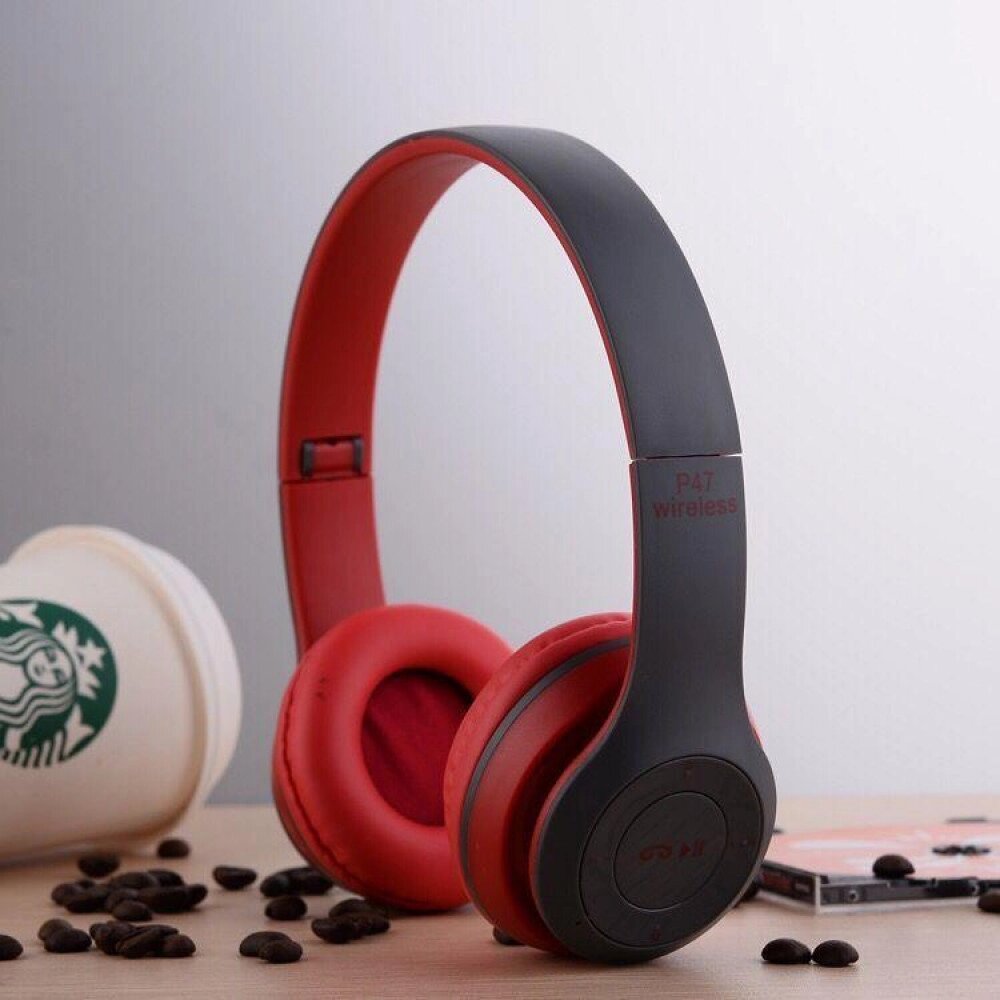 Бездротові навушники гарнітура Р47 Bluetooth червоні УЧЕНКА!! від компанії Магазин "Astoria-gold" - фото 1