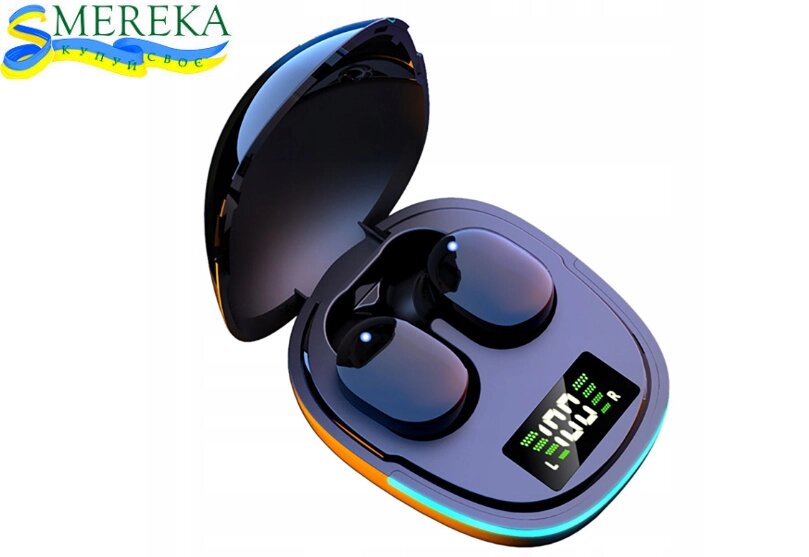 Бездротові навушники з цифровим дисплеєм Smereka G9s Bluetooth 5.1 TWS Водонепроникна гарантія 12 місяців від компанії Магазин "Astoria-gold" - фото 1