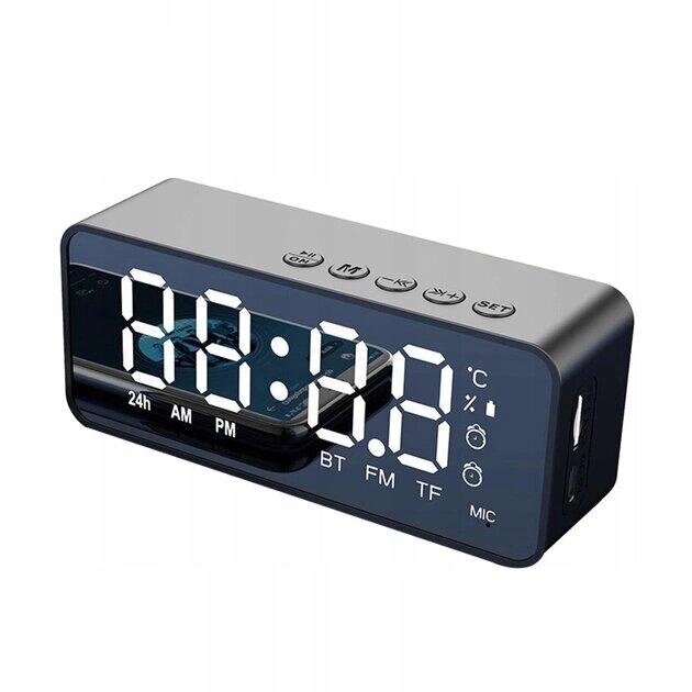 Бездротовий динамік — годинник G50 з FM будильник, підтримка карт пам'яті чорний від компанії Магазин "Astoria-gold" - фото 1