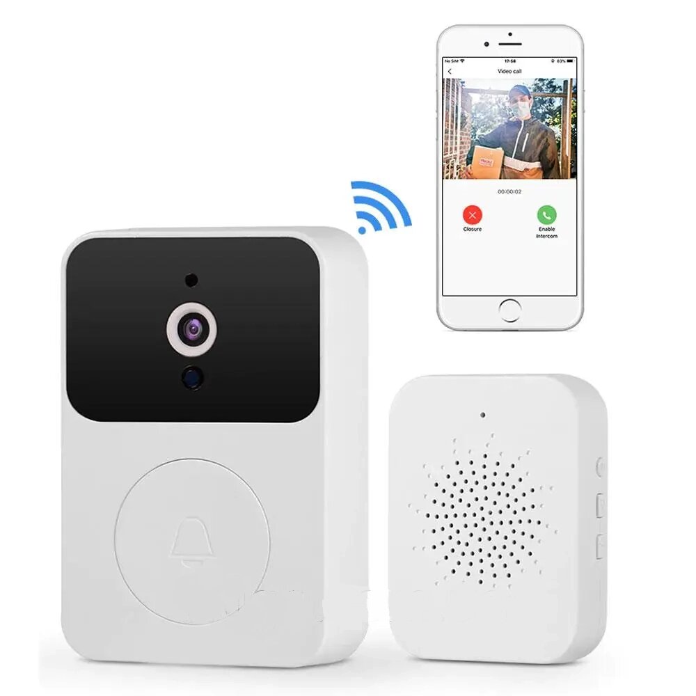 Бездротовий відеодомофон Doorbell X9 Розумний дверний відеодзвінок для дому від компанії Магазин "Astoria-gold" - фото 1