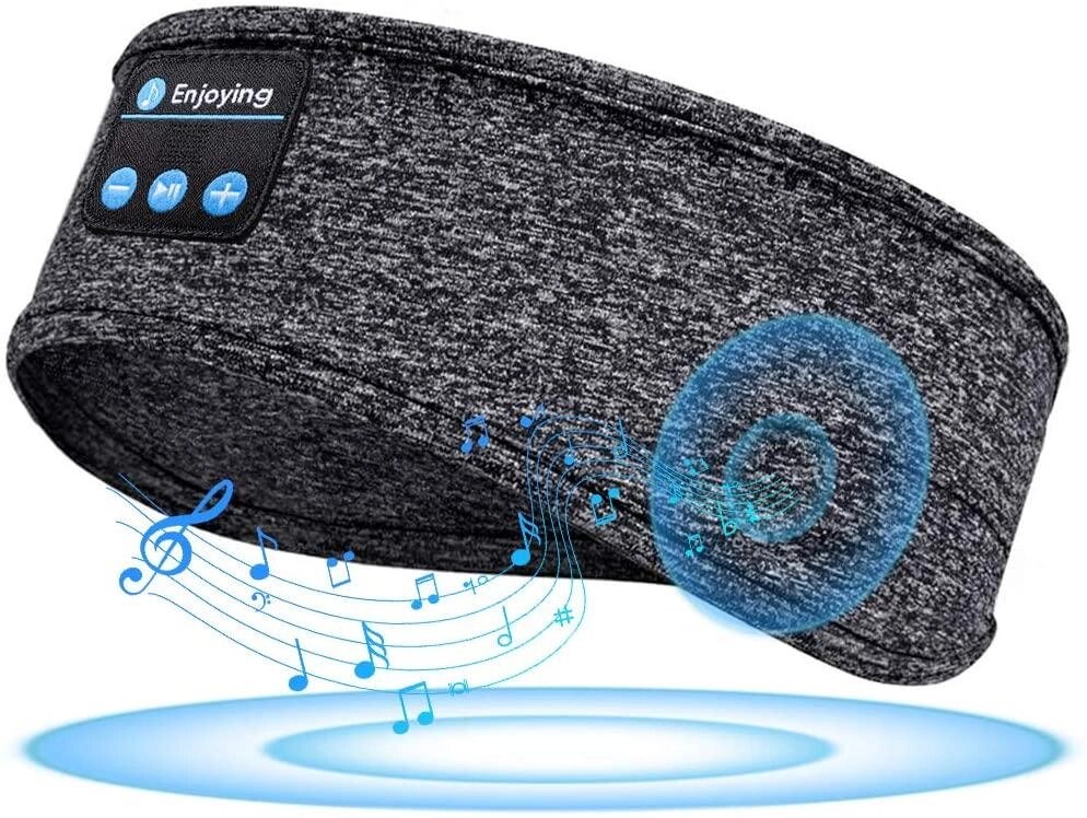 Bluetooth навушники для сну пов "язка на голову м" яка, Зручна сіра від компанії Магазин "Astoria-gold" - фото 1