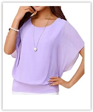 Блузка жіноча шифонова, хіт продажів в США, розмір xs-xxl, бузковий