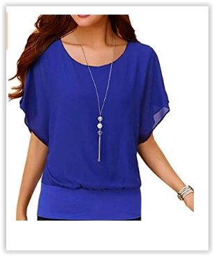 Блузка жіноча шифонова, хіт продажів в США, розмір xs-xxl, синій від компанії Магазин "Astoria-gold" - фото 1