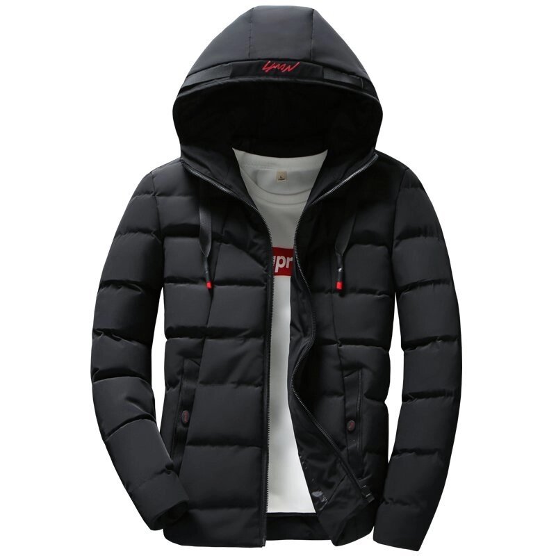 Чоловіча куртка зимова водовідштовхувальна розмір М-4XL чорна від компанії Магазин "Astoria-gold" - фото 1