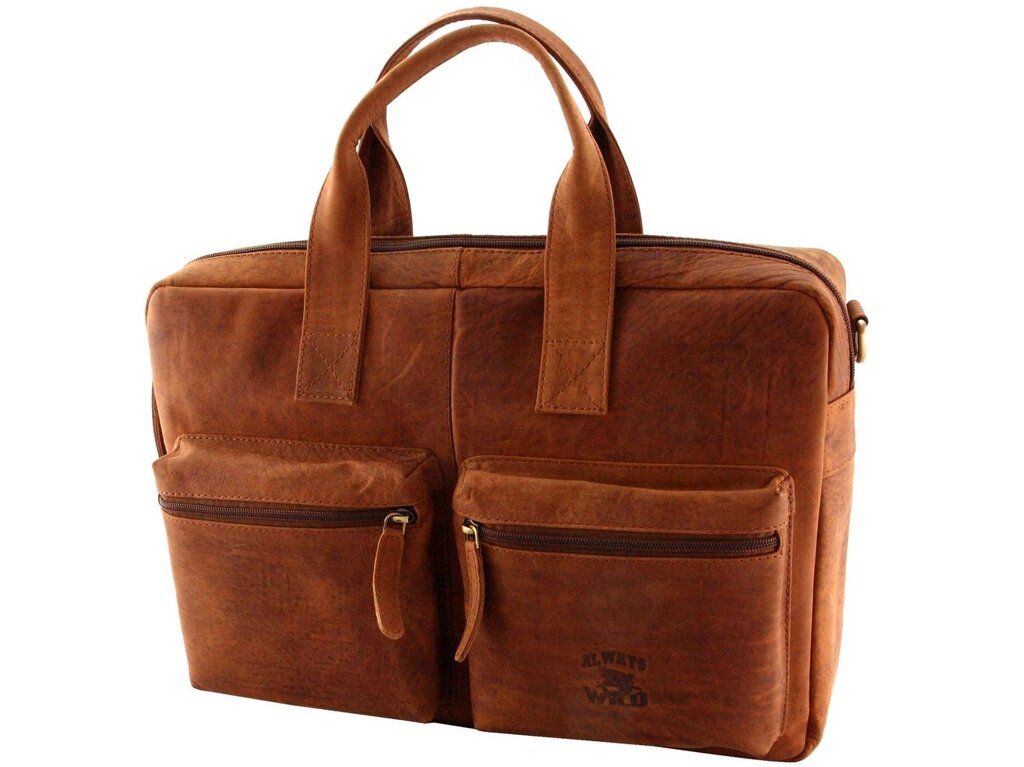 Чоловіча сумка шкіряна Польща бренд Always Wild коричнева від компанії Магазин "Astoria-gold" - фото 1
