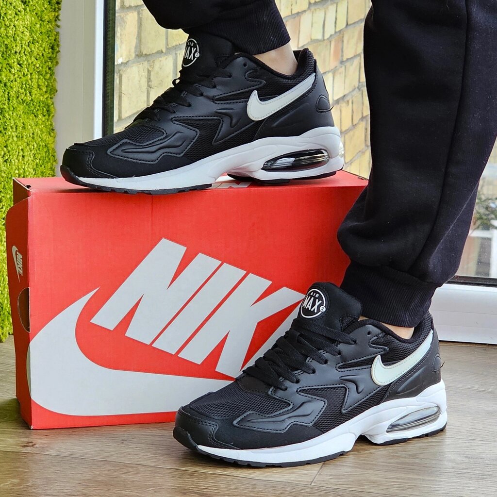 Чоловічі Чорні Кросівки N! ke 90 Air Max 2 Шкіряні Найки для бігу (розміри: 41,42,43,44,45) Відео Огляд 94-2 від компанії Магазин "Astoria-gold" - фото 1