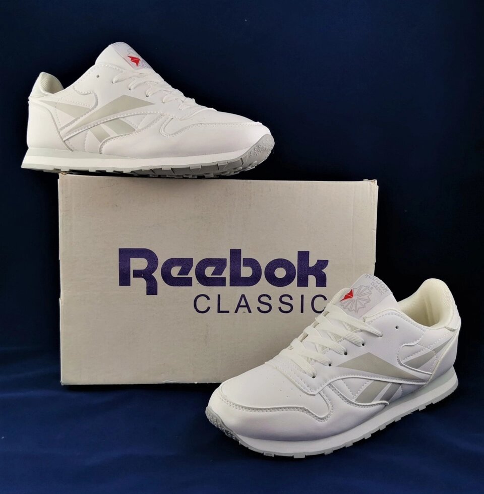 Чоловічі Кросівки Reebok Classic Білі Рибок (розміри: 43,44,45,46) Відео Огляд від компанії Магазин "Astoria-gold" - фото 1