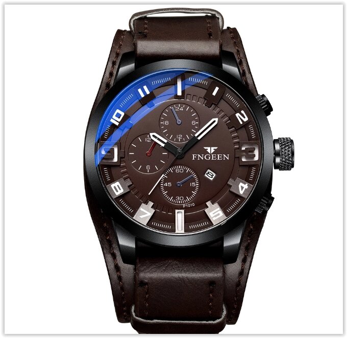 Чоловічі наручні годинники ударостійкі P1010 коричневі від компанії Магазин "Astoria-gold" - фото 1