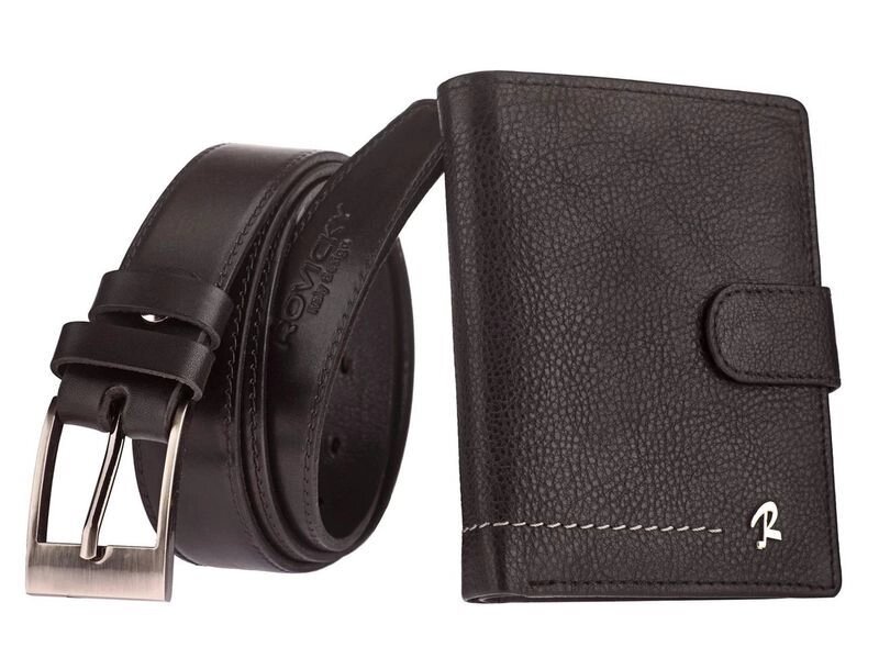 Чоловічий гаманець + ремінь шкіра Італія Rovicky вертикальний код 322 від компанії Магазин "Astoria-gold" - фото 1