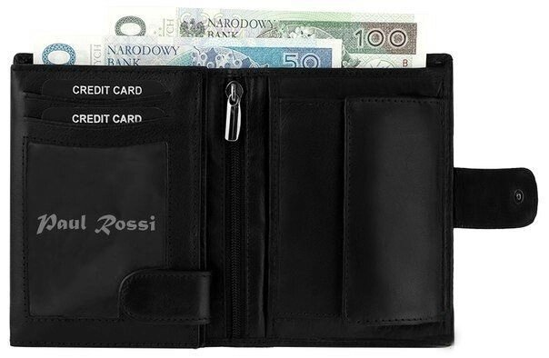 Чоловічий гаманець від Paul Rossi, зшитий з натуральної шкіри код 112 від компанії Магазин "Astoria-gold" - фото 1