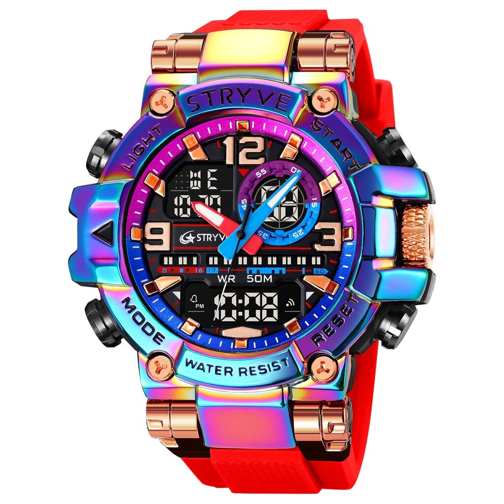 Чоловічий спортивний наручний годинник STRYVE світний, з календарем, водостійкий від компанії Магазин "Astoria-gold" - фото 1