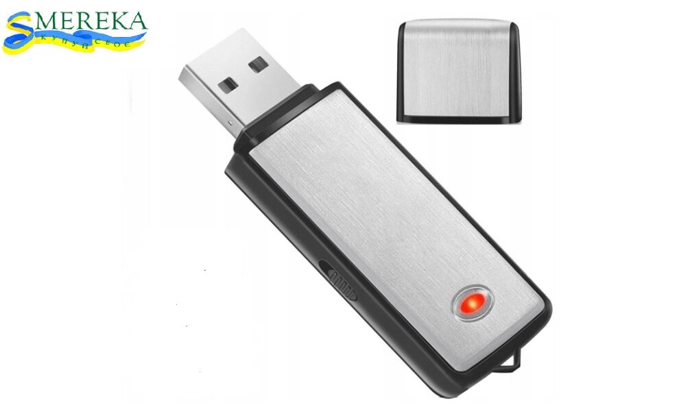 Диктофон флешка Smereka X09 USB з мікрофоном 4 Гб зелена гарантія 12 місяців від компанії Магазин "Astoria-gold" - фото 1