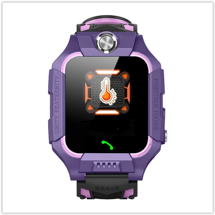 Дитячі годинники Водонепроникні F26 фіолетові з датчиком вимірювання температури тіла, Камера від компанії Магазин "Astoria-gold" - фото 1